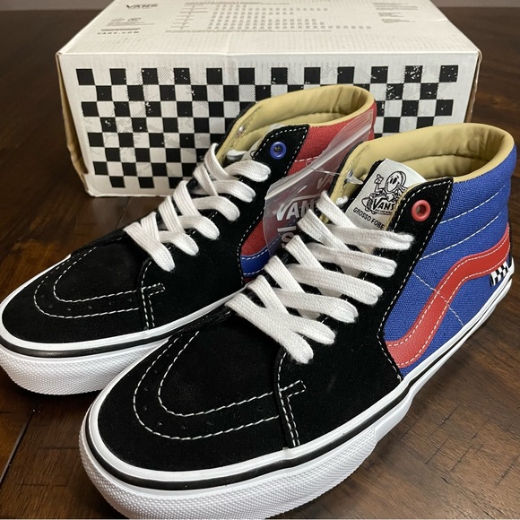 Vans Skate Grosso Mid University Red/Blue Men Size 7.5, equivalent to Women 9 - Picture 3 of 9